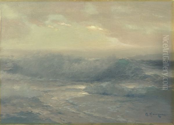 Seascape Oil Painting by Alexei Vasilievitch Hanzen