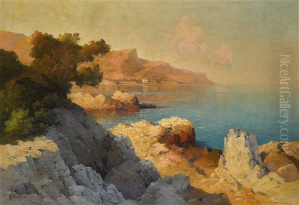 The Adriatic Sea Oil Painting by Alexei Vasilievitch Hanzen