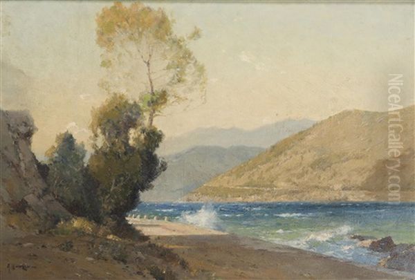 Dalmatian Coast Oil Painting by Alexei Vasilievitch Hanzen