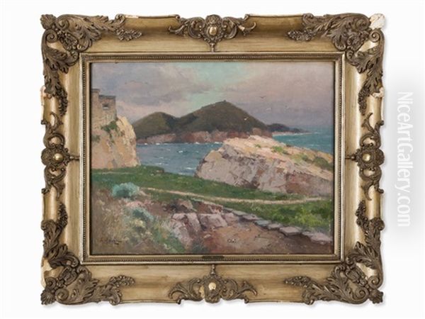 Dalmatian Coast Oil Painting by Alexei Vasilievitch Hanzen