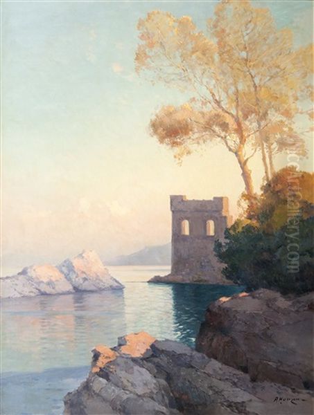 Down Upon A Bay Oil Painting by Alexei Vasilievitch Hanzen