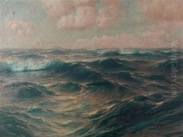 Les Vagues Oil Painting by Alexei Vasilievitch Hanzen