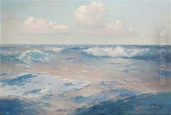 Sturmisches Meer Oil Painting by Alexei Vasilievitch Hanzen