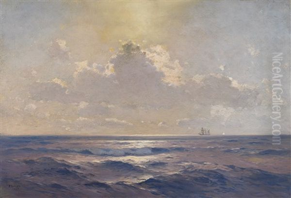 Seascape Oil Painting by Alexei Vasilievitch Hanzen