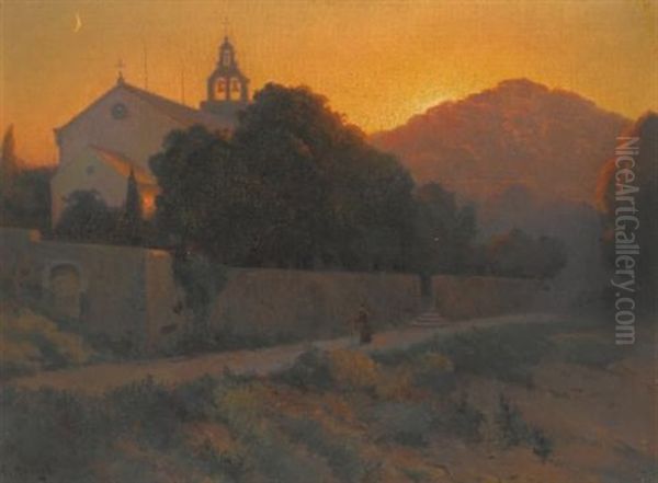 Church In Dubrovnik Oil Painting by Alexei Vasilievitch Hanzen