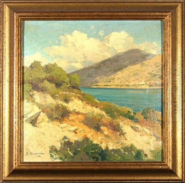 Coastal Scene Oil Painting by Alexei Vasilievitch Hanzen