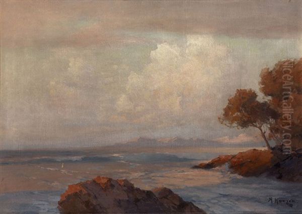 Seascape Oil Painting by Alexei Vasilievitch Hanzen