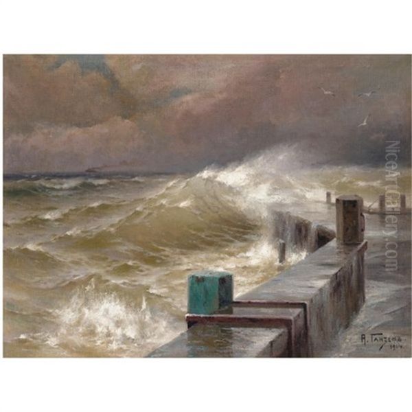 The Storm Oil Painting by Alexei Vasilievitch Hanzen