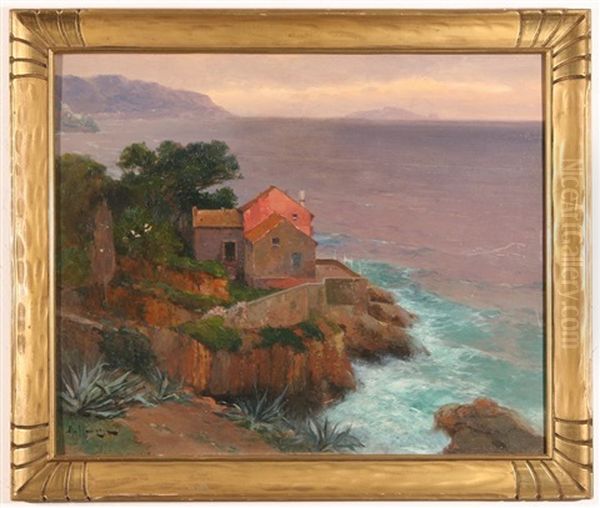 House On The Dalmatian Coast Oil Painting by Alexei Vasilievitch Hanzen