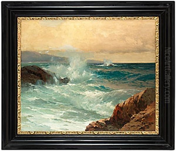 Stormig Kust Oil Painting by Alexei Vasilievitch Hanzen