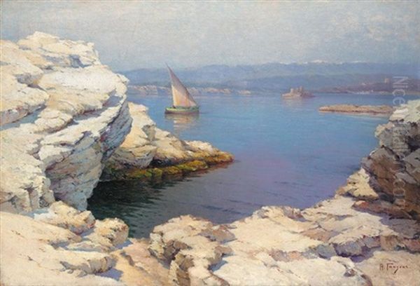 Coastal View Oil Painting by Alexei Vasilievitch Hanzen