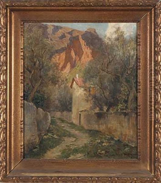 Unter Olivenbaumen Oil Painting by Jakob Happ