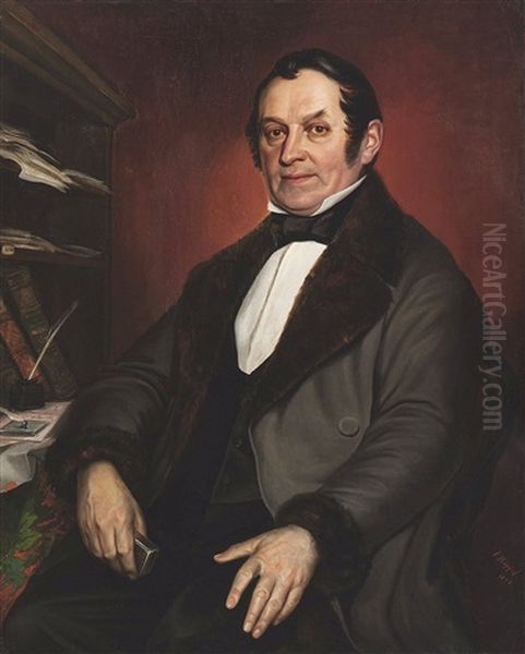 Bildnis Des Georg Leonhard Ritzhaupt, Burgermeister Von Heidelberg Von by Carl Happel