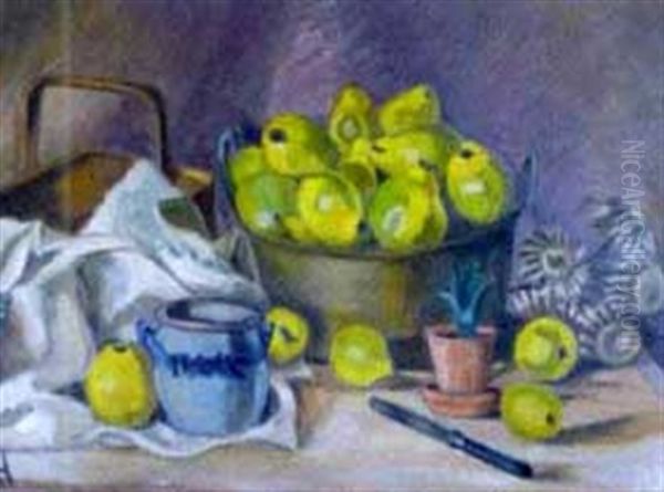 Fruchtestillleben Oil Painting by Alice Harburger