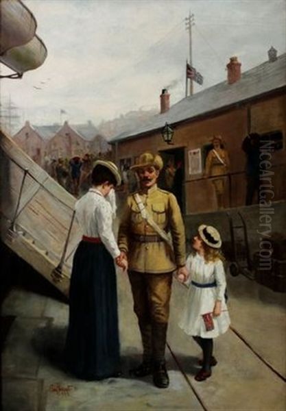 Farewell Oil Painting by George Harcourt