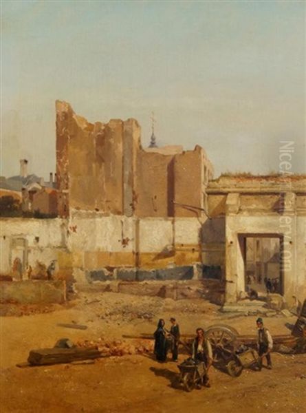 Stadsgezicht Oil Painting by Lambertus Hardenberg