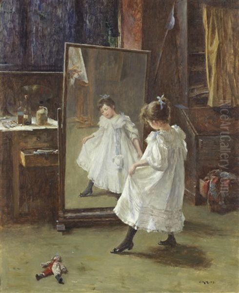 The Studio Mirror Oil Painting by Charles Martin Hardie