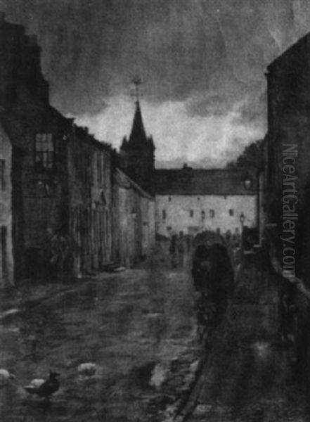 Street Scene Oil Painting by Charles Martin Hardie