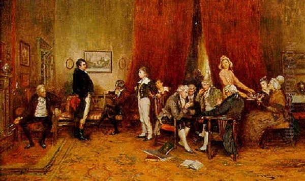 The Meeting Of Burns And Scott Oil Painting by Charles Martin Hardie