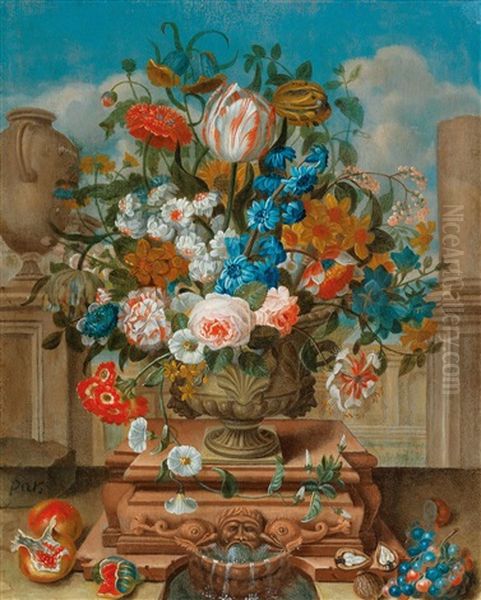 A Still Life Of Flowers Oil Painting by Pieter Hardime