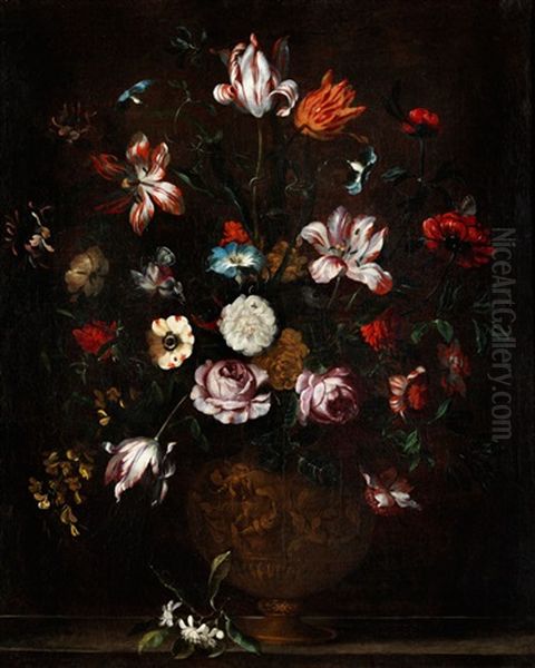 Blumenstillleben Oil Painting by Pieter Hardime