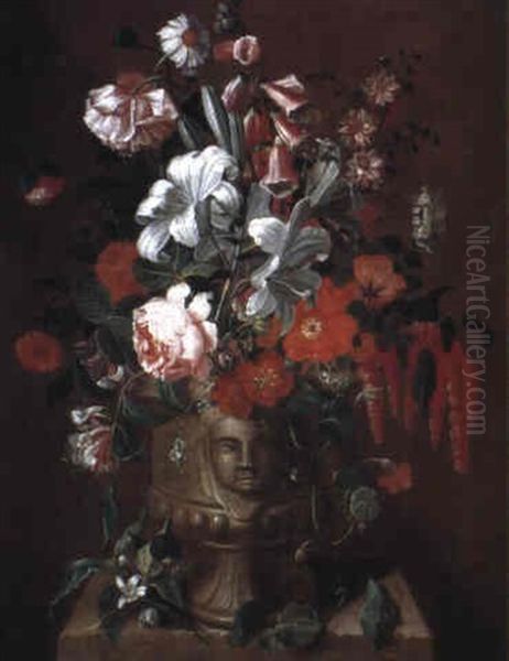 Vase De Fleurs Oil Painting by Pieter Hardime