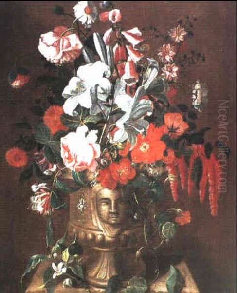 Vase De Fleurs Oil Painting by Pieter Hardime