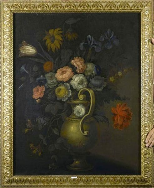 Grosser Blumenstrauss In Einer Vase Oil Painting by Simon Hardime