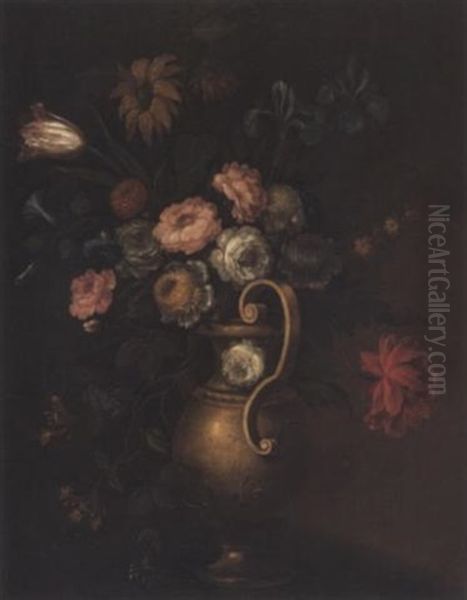 Grosser Blumenstrauss In Einer Vase Oil Painting by Simon Hardime