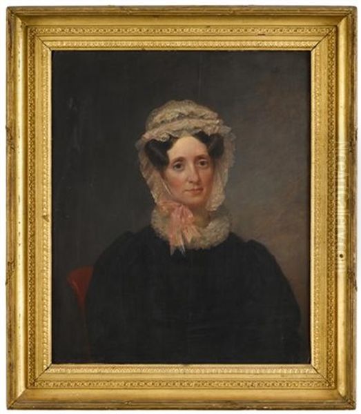 Portrait Of Mrs. William King (ann Nesbeth Frazier) Oil Painting by Chester Harding