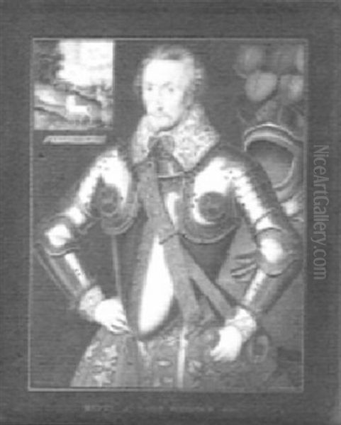 Henry (windsor), 5th Lord Windsor, In Elaborate Armour Oil Painting by George Perfect Harding