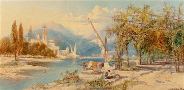 Lago Di Garda, 1887 by James Duffield Harding