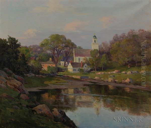 Quiet New England Village And Cove by Melbourne H. Hardwick