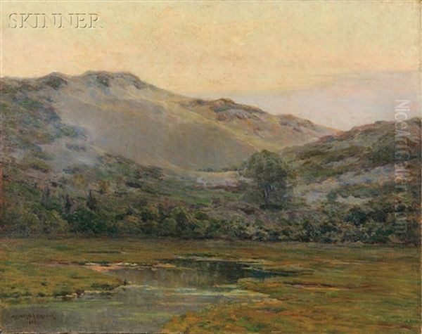 Marsh View, Possibly Annisquam Oil Painting by Melbourne H. Hardwick