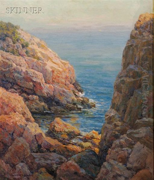 Gloucester Rocks Oil Painting by Melbourne H. Hardwick