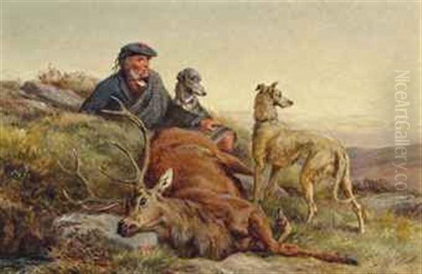 A Well Earned Rest Oil Painting by James Hardy Jr.