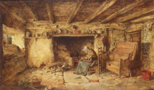 Preparing Dinner Oil Painting by James Hardy Jr.