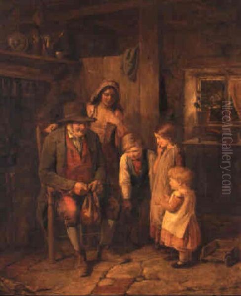 A Welcome Visitor Oil Painting by James Hardy Jr.