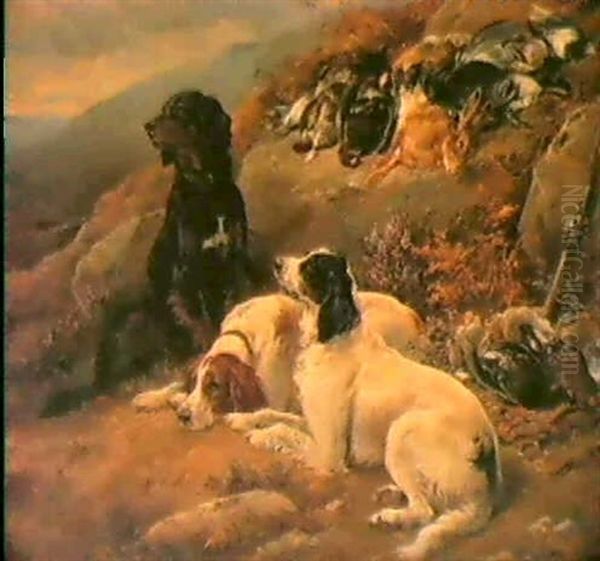 Setters With The Morning's Bag Oil Painting by James Hardy Jr.