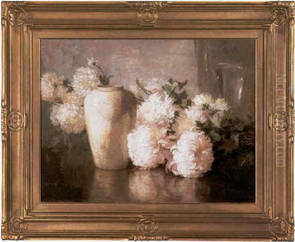 Peonies Oil Painting by Anna Eliza Hardy