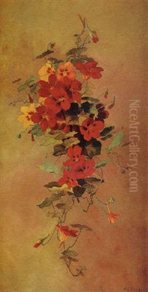 Nasturtiums Oil Painting by Anna Eliza Hardy