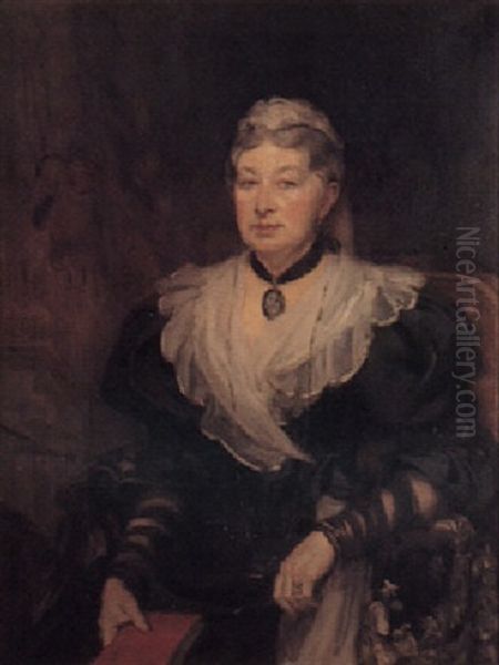 Portrait Of Elizabeth Linsay Reid, Lady Orr-ewing Oil Painting by Dorofield Hardy