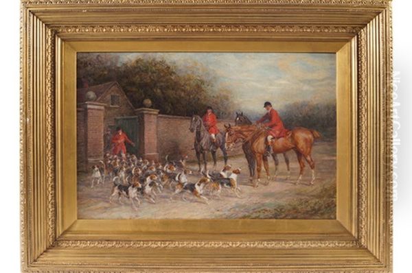 Ready For The Hunt Oil Painting by Heywood Hardy