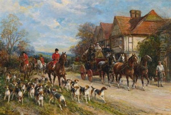 Setting Out Oil Painting by Heywood Hardy