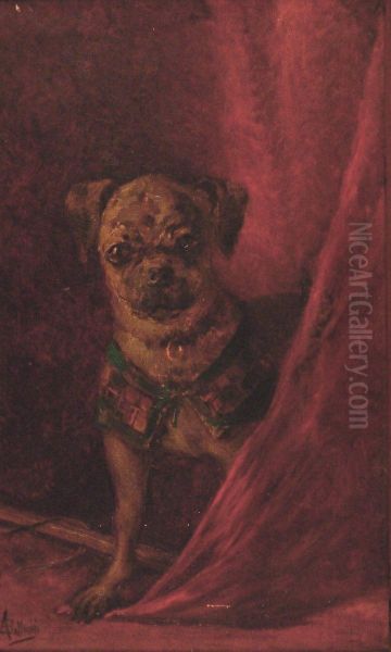 Perro Oil Painting by Augusto Ballerini