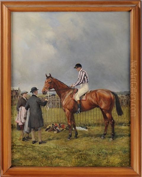 Horse And Rider Oil Painting by Heywood Hardy