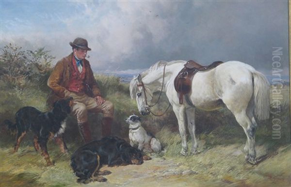 Travellers Rest Oil Painting by Heywood Hardy