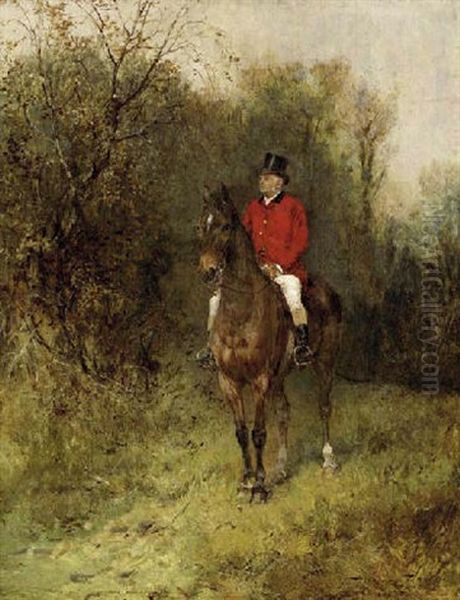 Master Of The Atherstone Hunt Oil Painting by Heywood Hardy