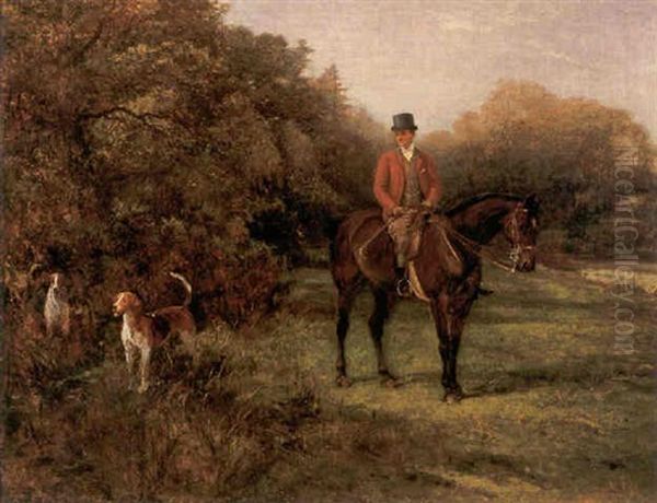 Out For The Hunt, A Portrait Of Thomas Dominic Oil Painting by Heywood Hardy