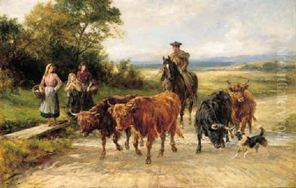 The Handsome Drover Oil Painting by Heywood Hardy